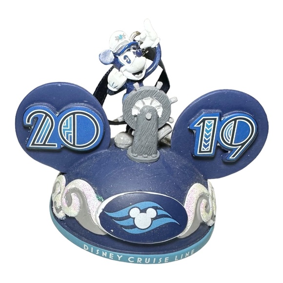 2019 Disney Cruise Line Captain Mickey Ear Hat Ornament - Picture 1 of 2